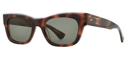 Garrett Leight Woz Sunglasses - Spotted Brown Shell / G15