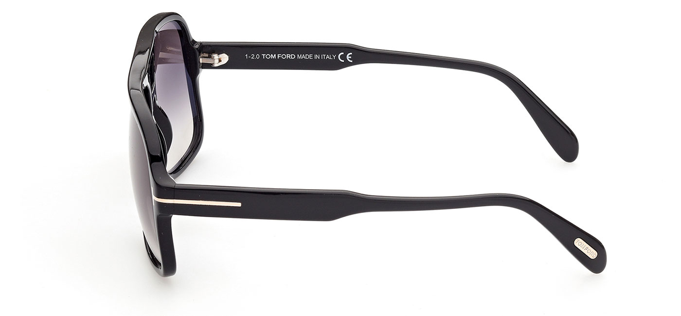 Tom Ford FT0884 Falconer Sunglasses - Shiny Black / Gradient Smoke ...