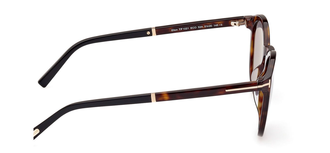 Tom Ford FT1021 Elton Prescription Sunglasses Dark Havana / Smoke
