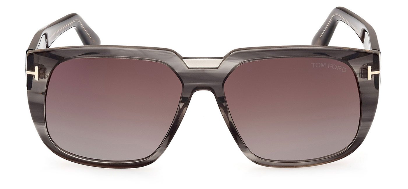 Tom Ford FT1025 56F Oliver Sunglasses – Havana / Gradient Brown 2