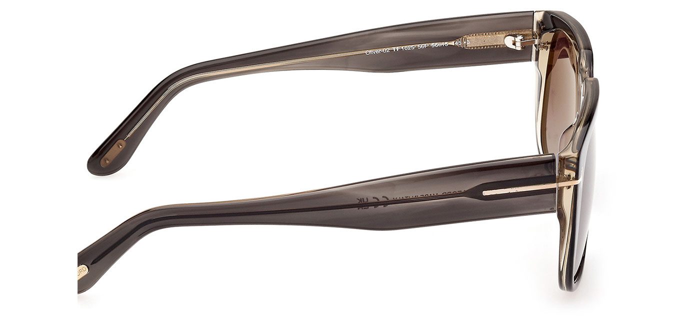 Tom Ford FT1025 56F Oliver Sunglasses – Havana / Gradient Brown 4