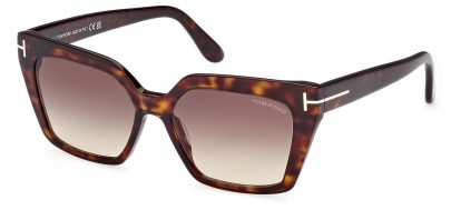 Tom Ford FT1030 52F Winona Sunglasses - Dark Havana / Gradient Brown