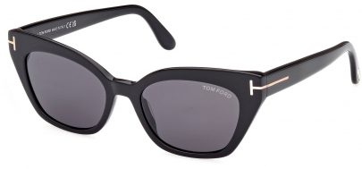 Tom Ford FT1031 01A Juliette Sunglasses - Shiny Black / Smoke