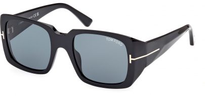 Tom Ford FT1035 01V Ryder-02 Sunglasses - Shiny Black / Blue