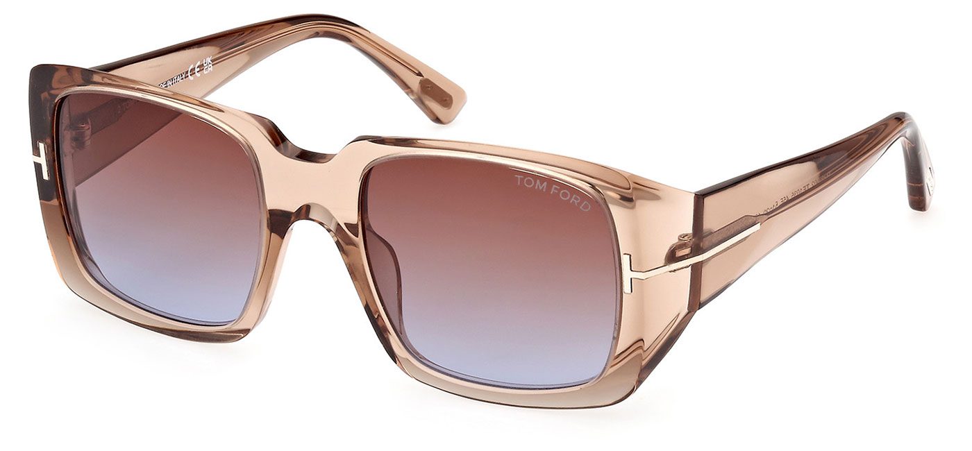 Tom Ford FT1035 Ryder 02 Sunglasses Shiny Light Brown Gradient