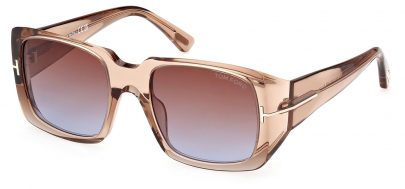 Tom Ford FT1035 45F Ryder-02 Sunglasses - Shiny Light Brown / Gradient Brown