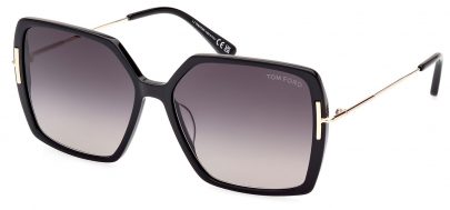 Tom Ford FT1039 01B Joanna Sunglasses - Shiny Black / Gradient Smoke