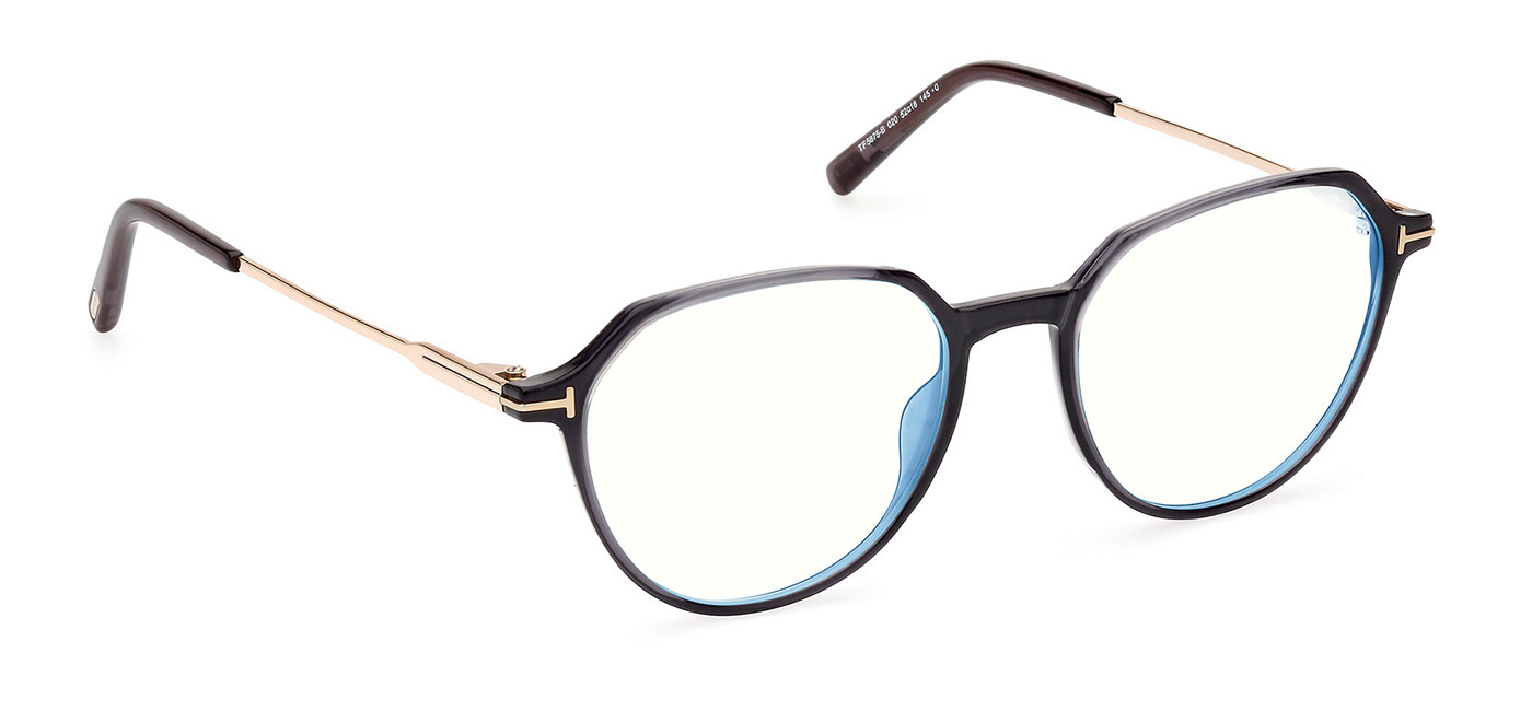 Tom Ford FT5875-B Glasses - Grey - Tortoise+Black