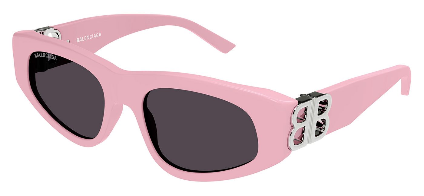 Balenciaga BB0095S Sunglasses Pink Silver Grey