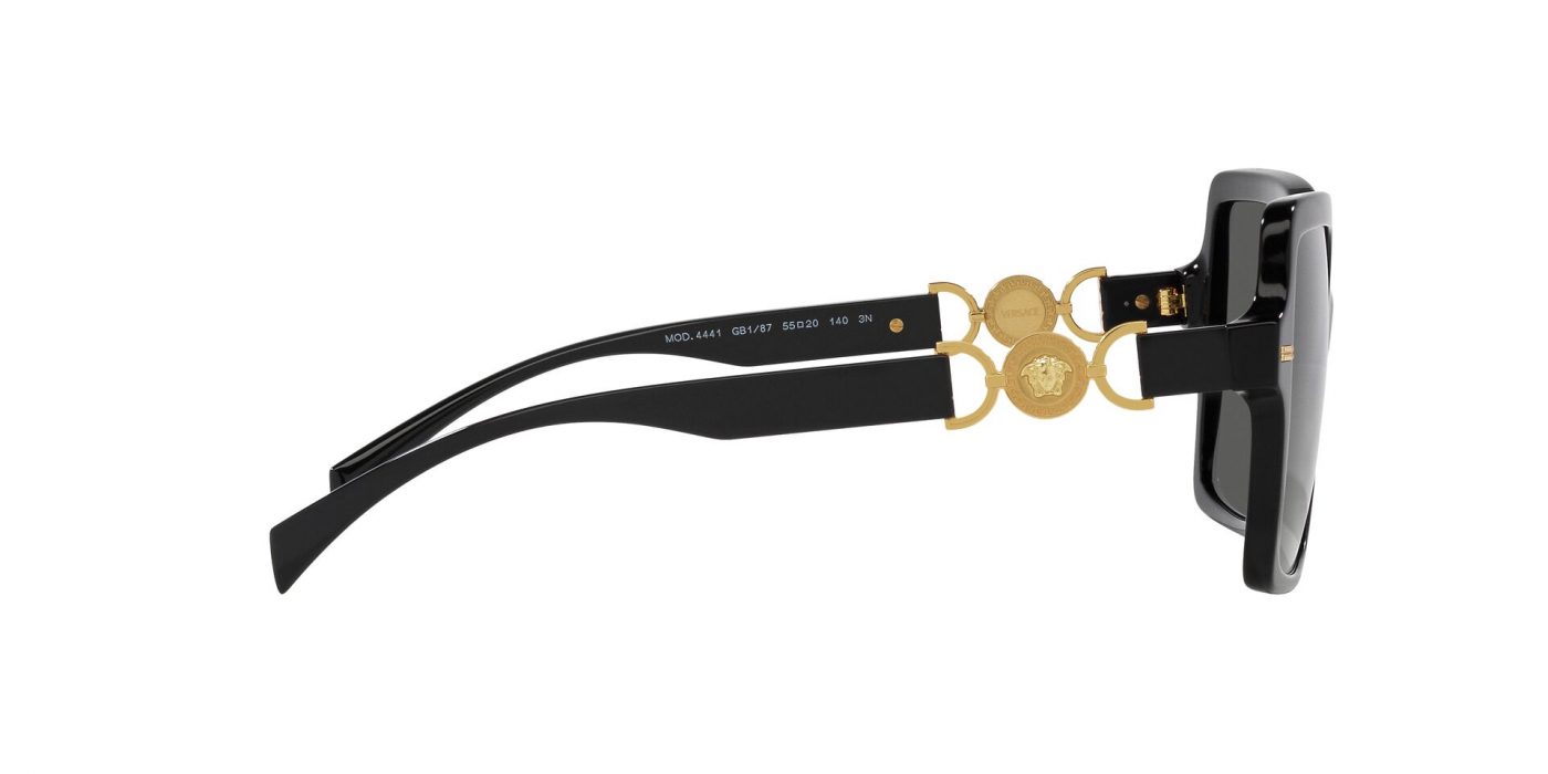 Versace VE4441 Sunglasses Black / Dark Grey Tortoise+Black