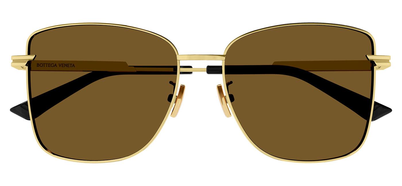 Bottega Veneta BV1237S Sunglasses - Gold / Brown - Tortoise+Black