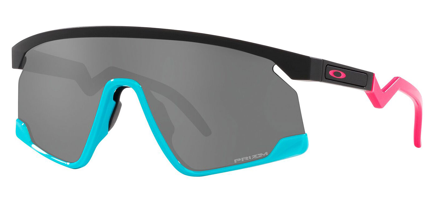 Oakley BXTR Sunglasses - Matte Black and Blue / Prizm Black - Tortoise ...