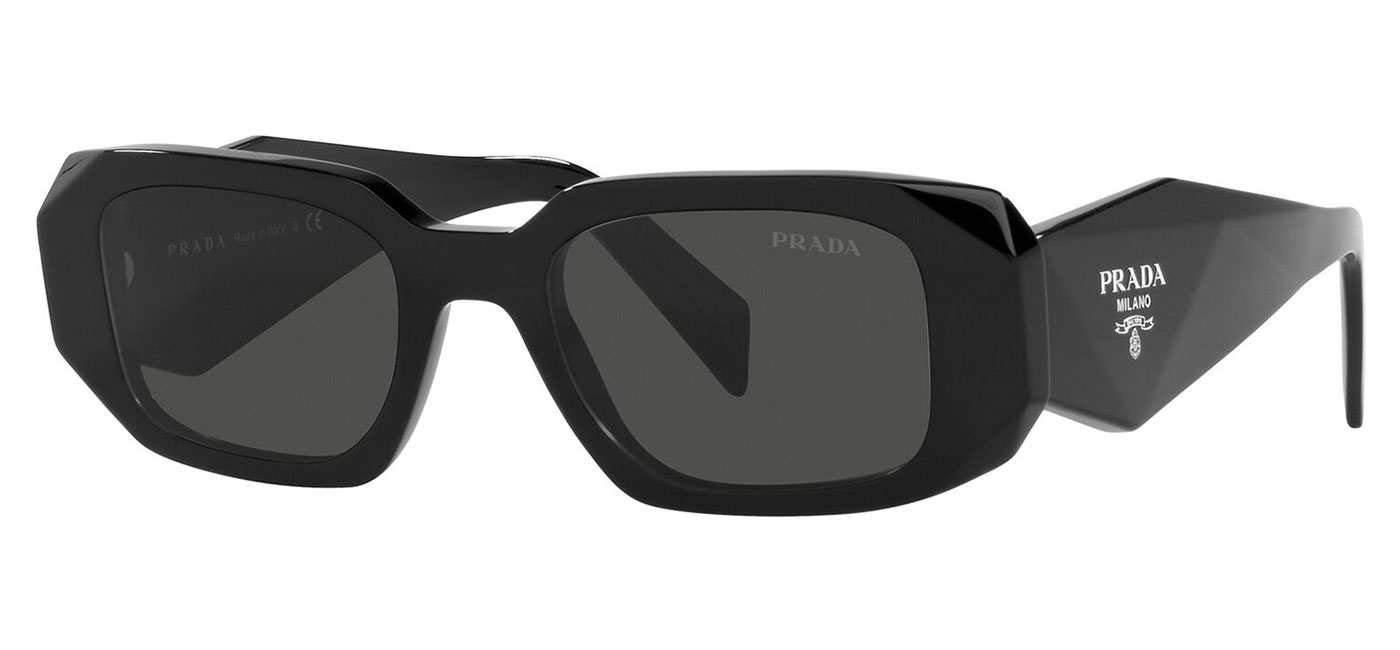 Prada PR17WS Sunglasses - Black / Dark Grey - Tortoise+Black