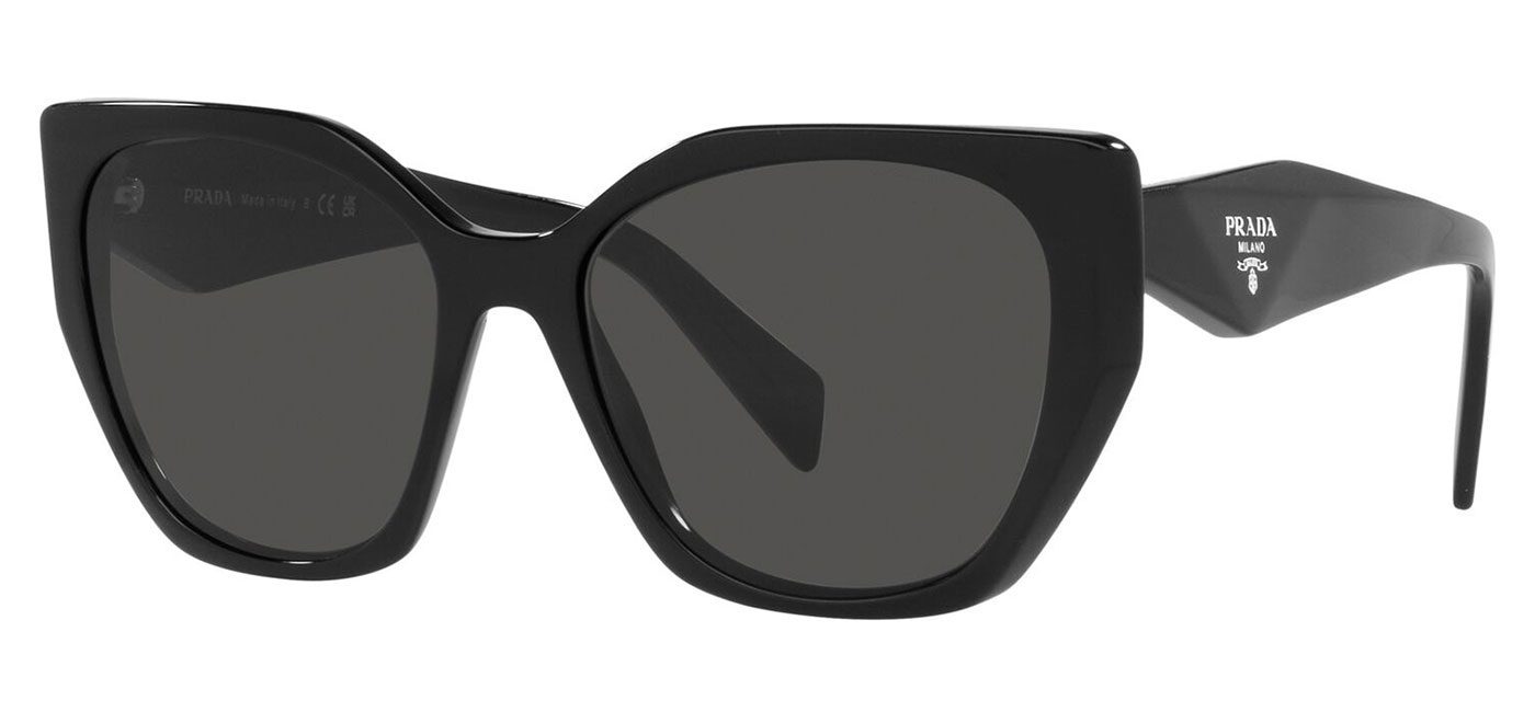Prada PR19ZS Prescription Sunglasses - Black / Dark Grey - Tortoise+Black