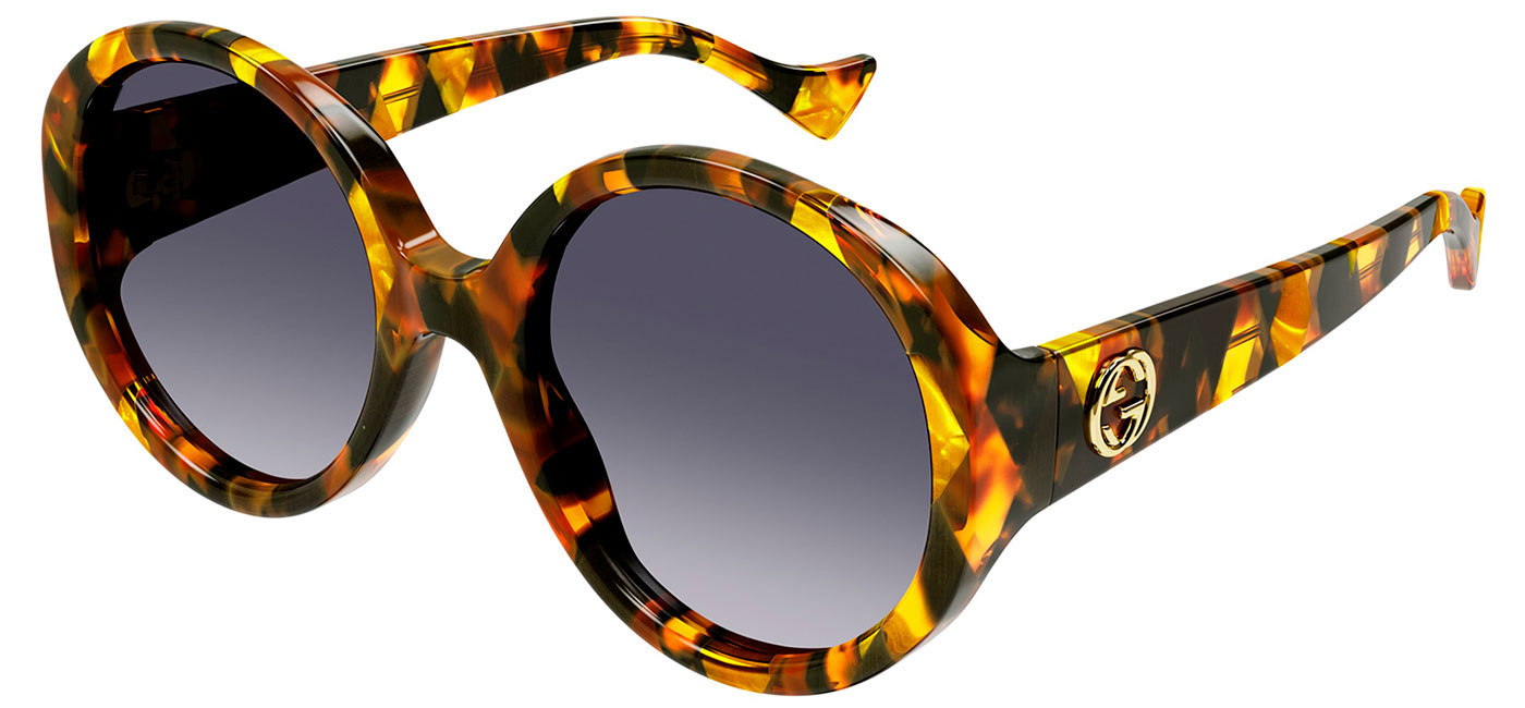 Gucci GG1256S Prescription Sunglasses Havana / Blue Gradient