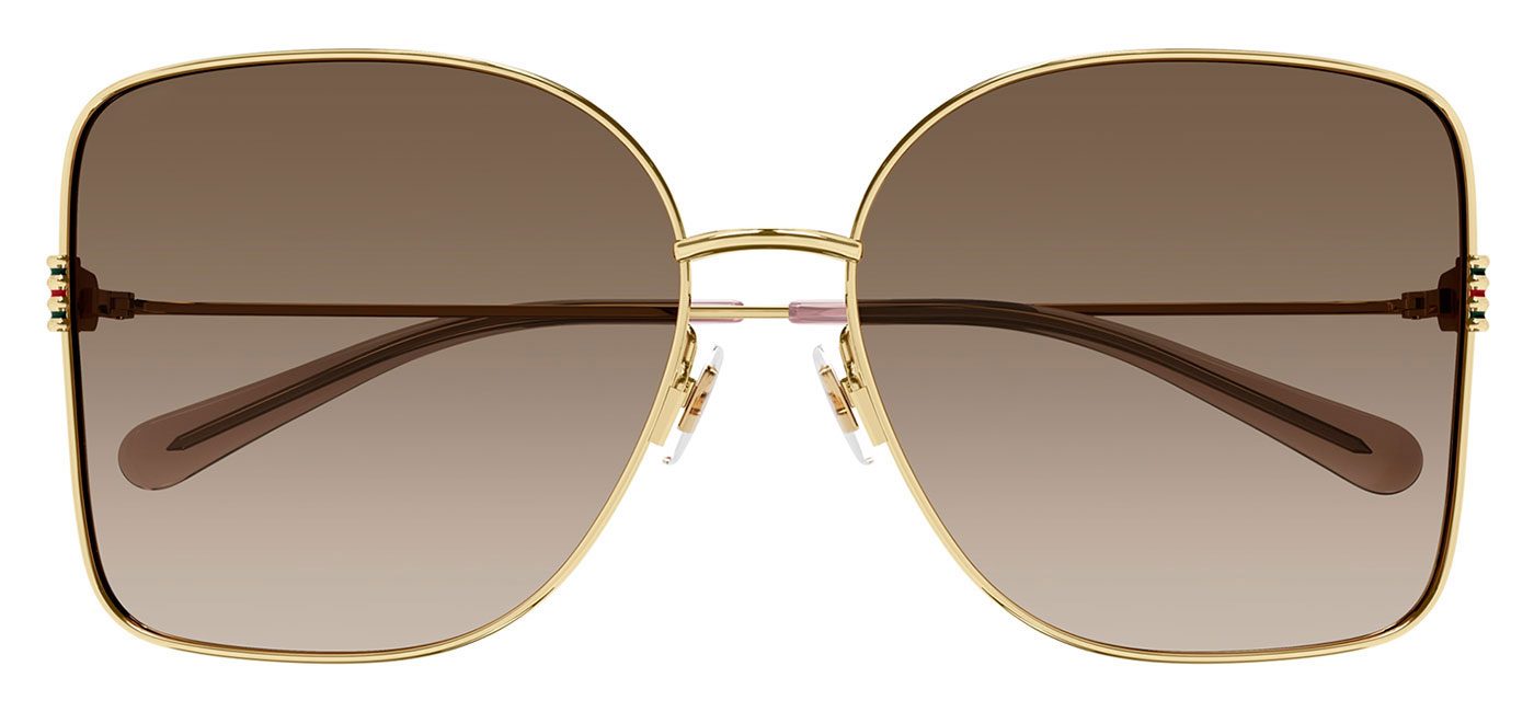 Gucci GG1282SA Prescription Sunglasses Gold / Brown Gradient