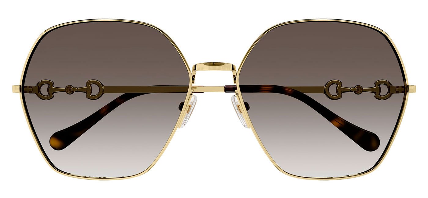 Gucci GG1335S Prescription Sunglasses Gold / Brown Gradient
