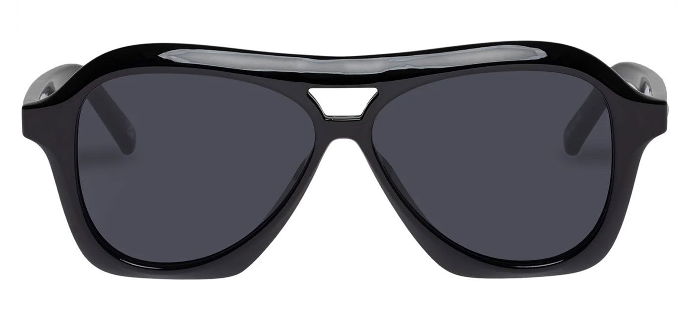 Le Specs Drizzle Sunglasses - Black / Smoke Mono - Tortoise+Black