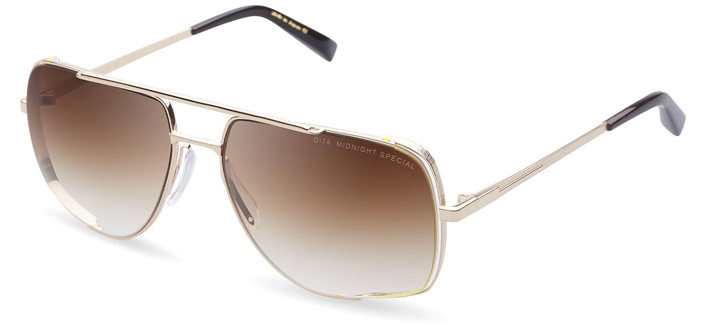 DITA Midnight Special Sunglasses - 12K Gold / Brown to Clear Gradient ...