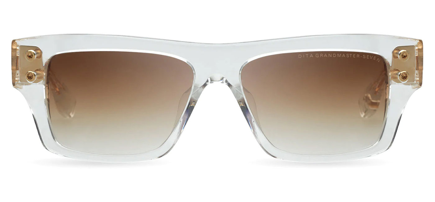 DITA GrandMaster-Seven Sunglasses - Crystal Clear and Yellow Gold ...