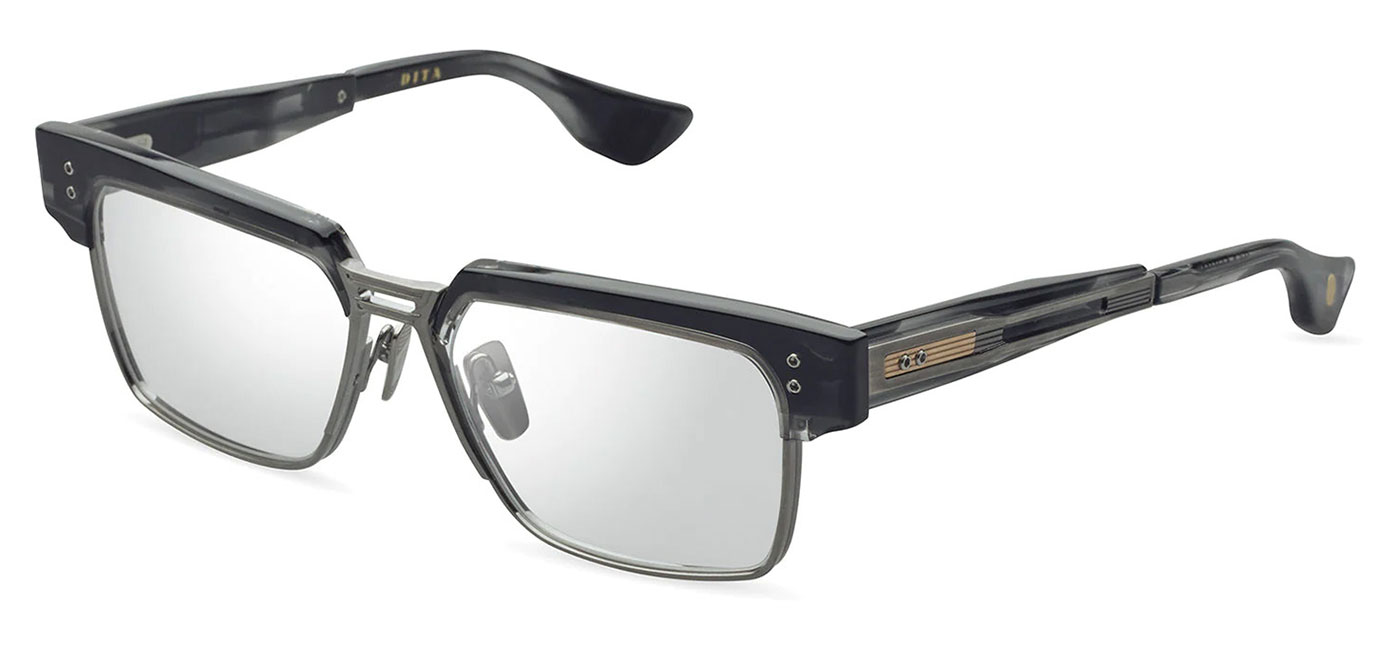 DITA Hakatron Glasses - Antique Silver and Midnight - Tortoise+Black