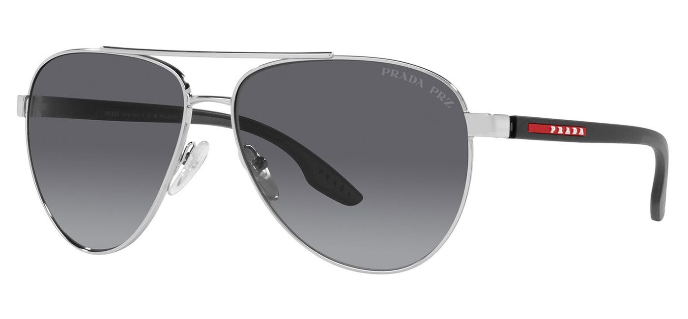 Prada Linea Rossa PS52YS Sunglasses - Silver / Grey Gradient Polarised ...