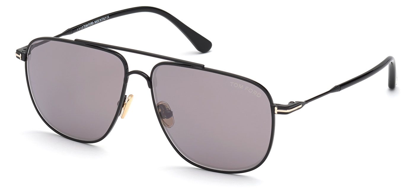 Tom Ford FT0815 Len Sunglasses - Shiny Black / Smoke Mirror - Tortoise ...