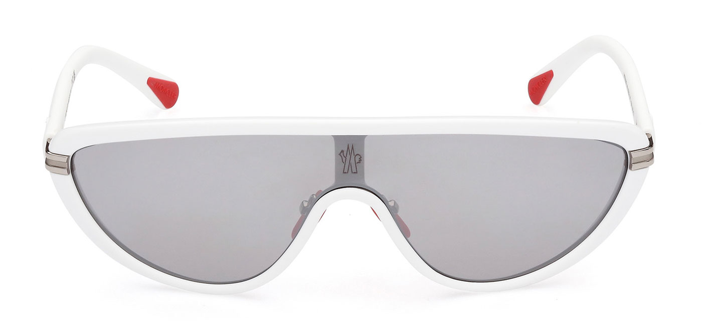Moncler ML0239 Vitesse Sunglasses - White / Smoke Mirror - Tortoise+Black
