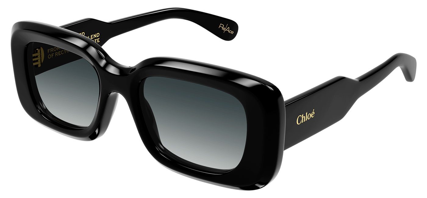 Chloe CH0188S Prescription Sunglasses Black Grey Gradient Tortoise Black