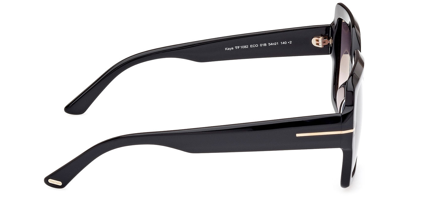 Tom Ford FT1082 Kaya Sunglasses - Shiny Black / Gradient Smoke ...