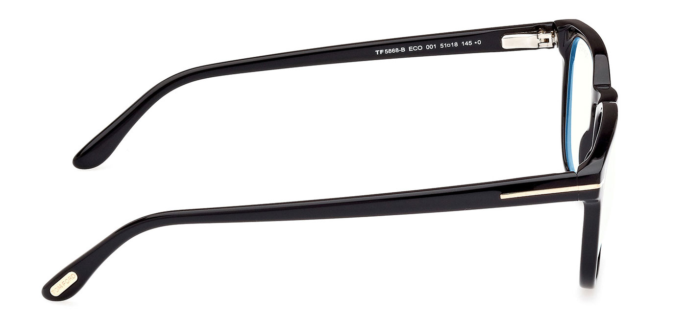 Tom Ford FT5868 Glasses - Shiny Black - Tortoise+Black