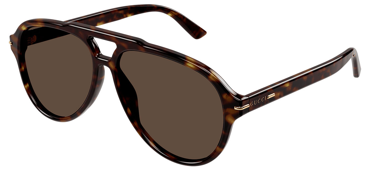 Gucci GG1443S Prescription Sunglasses Havana / Brown Tortoise+Black