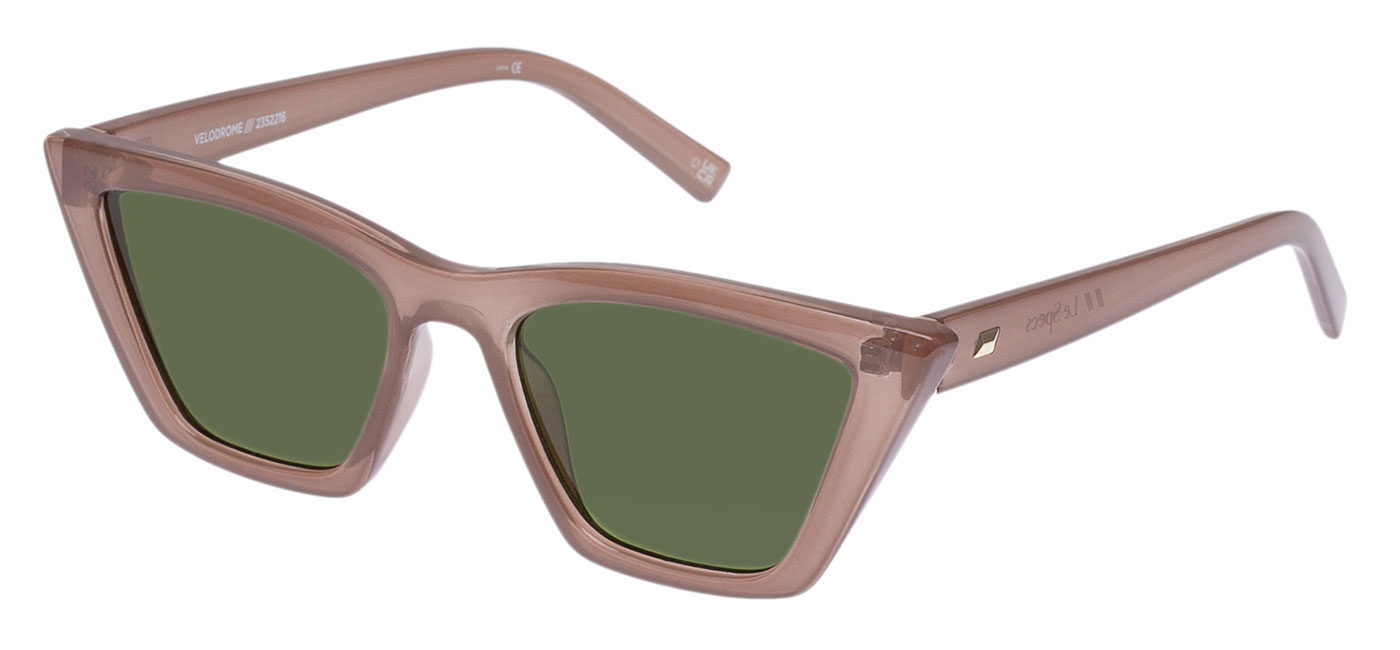 Le Specs Velodrome Sunglasses Parchment / Moss Mono Tortoise+Black