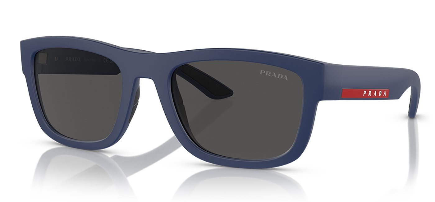 Prada Linea Rossa PS01ZS Sunglasses - Black Rubber / Dark Grey ...