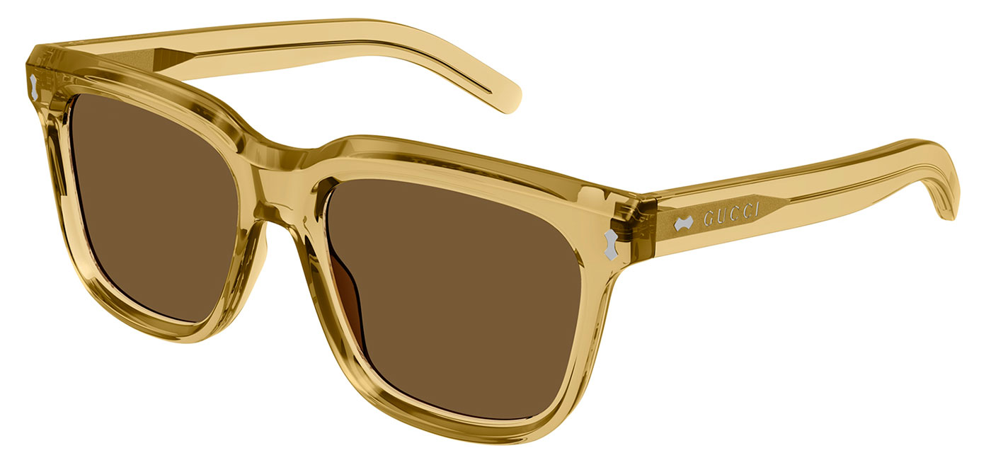 Gucci GG1523S Prescription Sunglasses Yellow / Brown Tortoise+Black