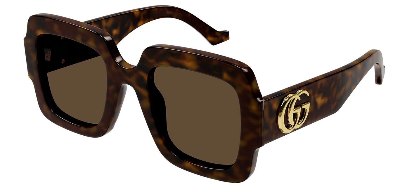 Gucci GG1547S Prescription Sunglasses Havana / Brown Tortoise+Black