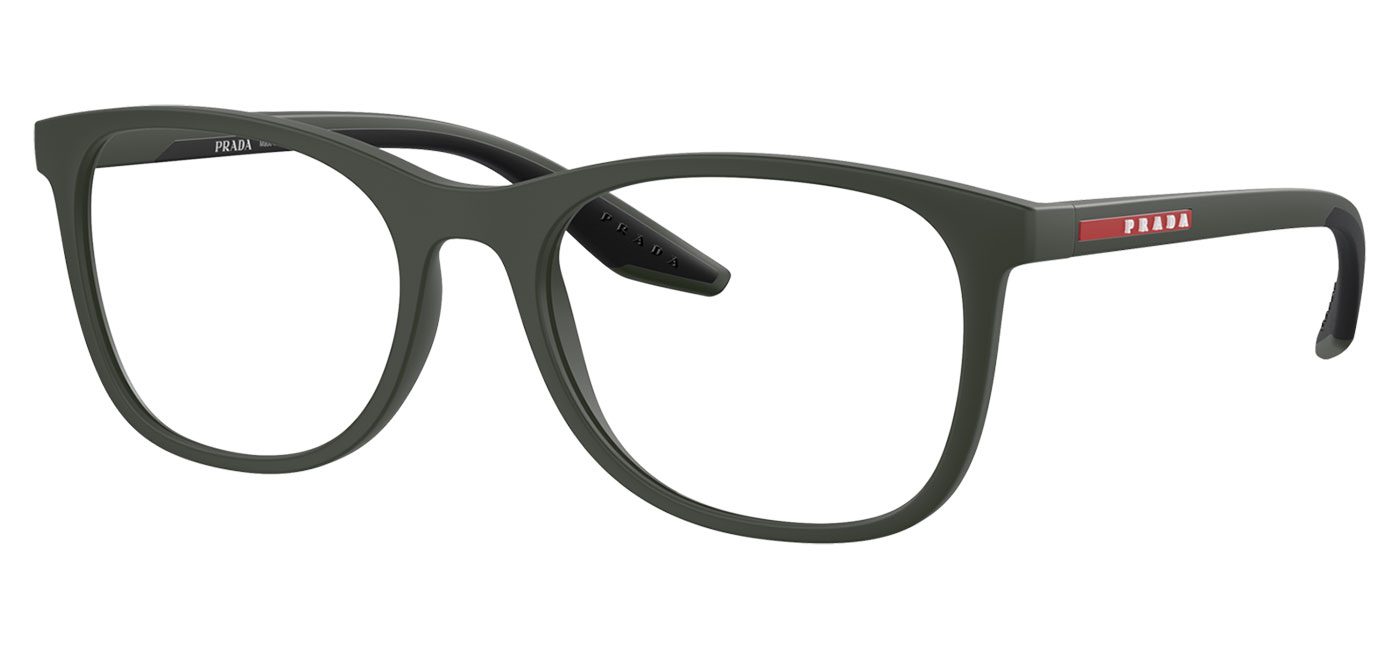 Prada Linea Rossa PS05PV Glasses Matte Green Tortoise Black