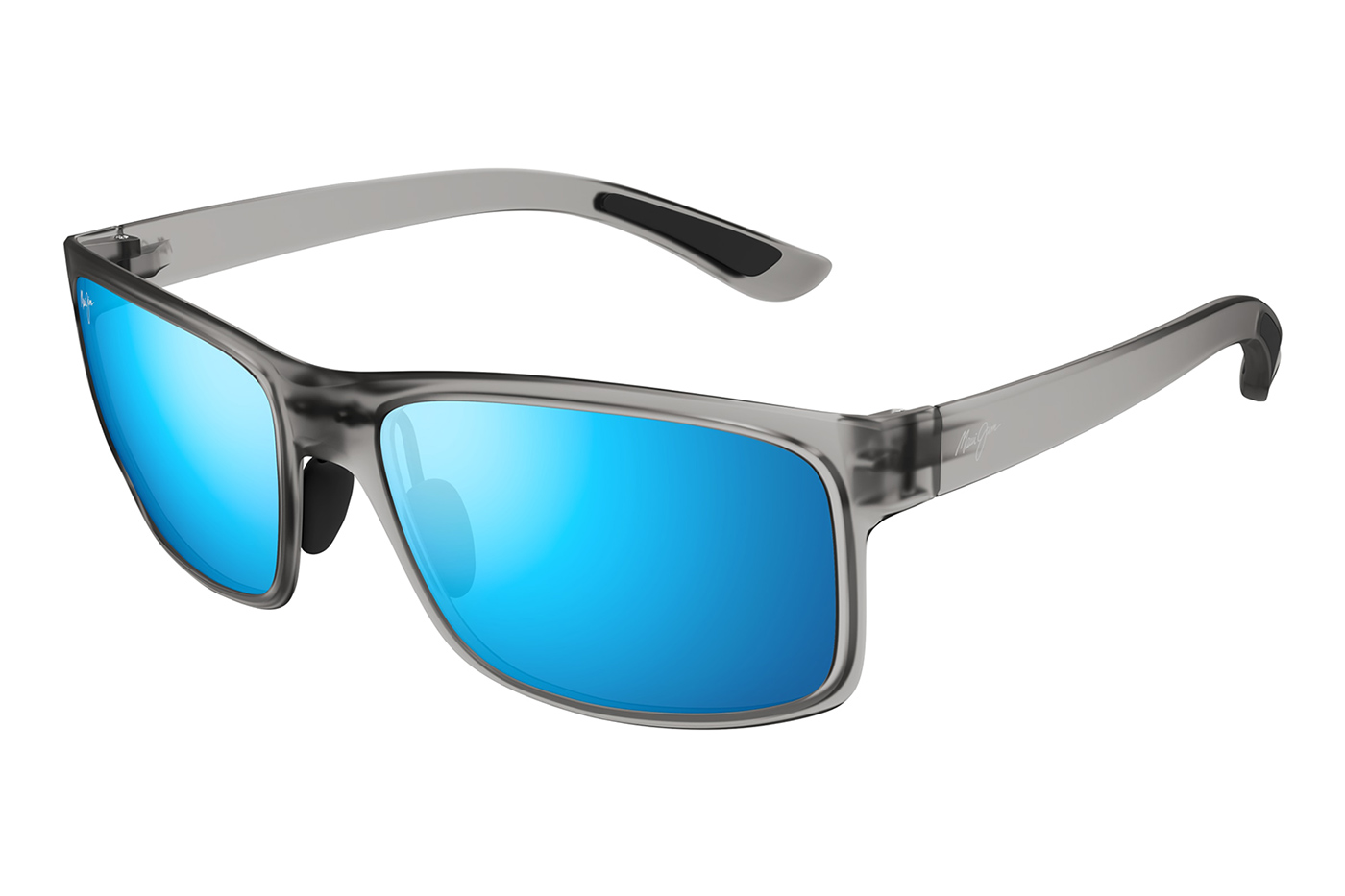 Maui Jim Pokowai Arch Sunglasses - Translucent Matte Grey / Blue Hawaii ...