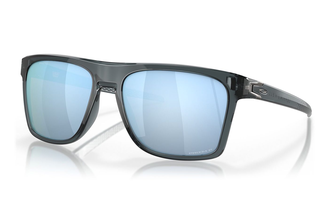 Oakley Leffingwell Sunglasses Crystal Black Prizm Deep Water Polarised Tortoise Black