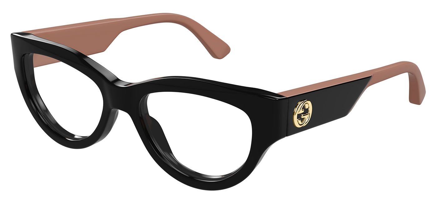 Gucci GG1665O Glasses - Black / Pink - Tortoise+Black