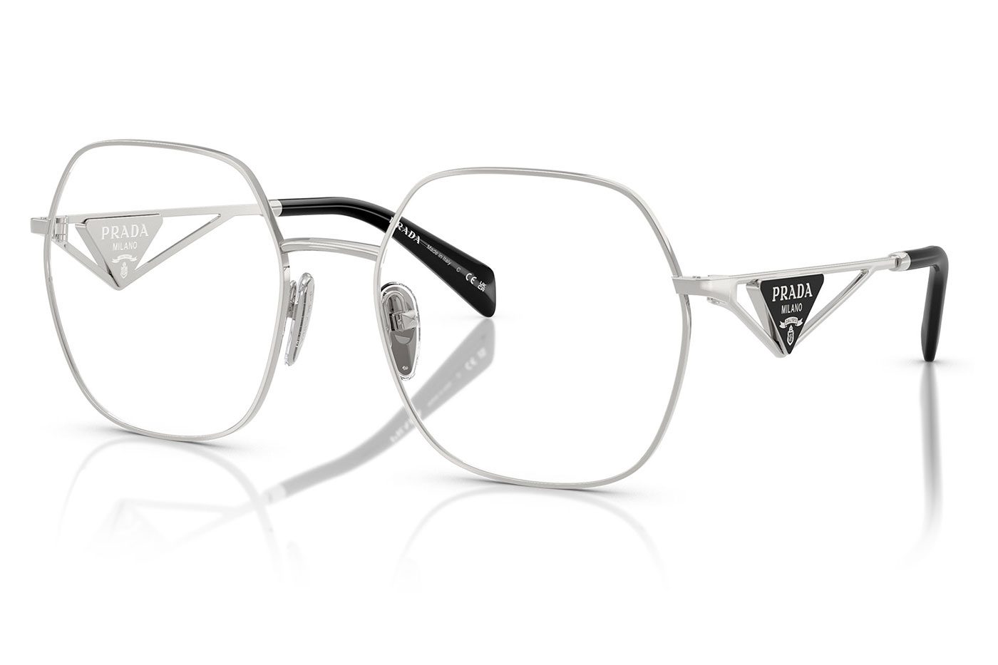 Prada PR59ZV Glasses - Silver - Tortoise+Black